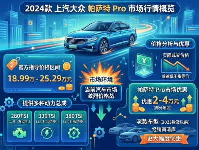 2025款帕萨特Pro全系报价解读：终端优惠后的落地价到底多少钱？