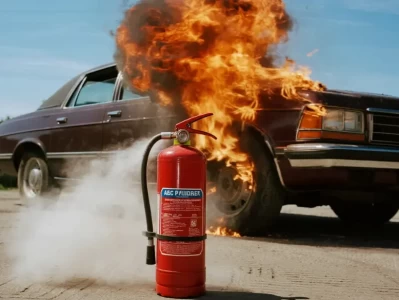 汽车着火用什么灭火器_车辆起火最佳灭火工具选择