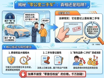 零公里二手车的上牌与质保：你以为的"新车"，法律上早已是"二手