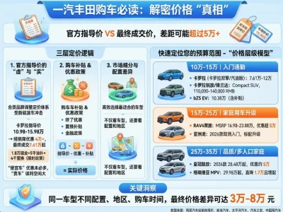 一汽丰田「多少钱」？先别急着看数字，90%的人第一步就想错了