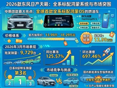 2026款东风日产天籁深度解析：当"移动大沙发"遇上鸿蒙座舱，合资B级车还有没有机会？
