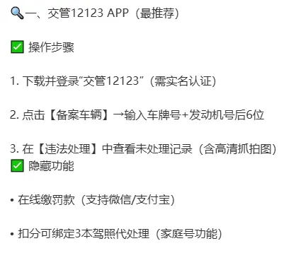 大庆交通违章查询_违章处理指南 第1张