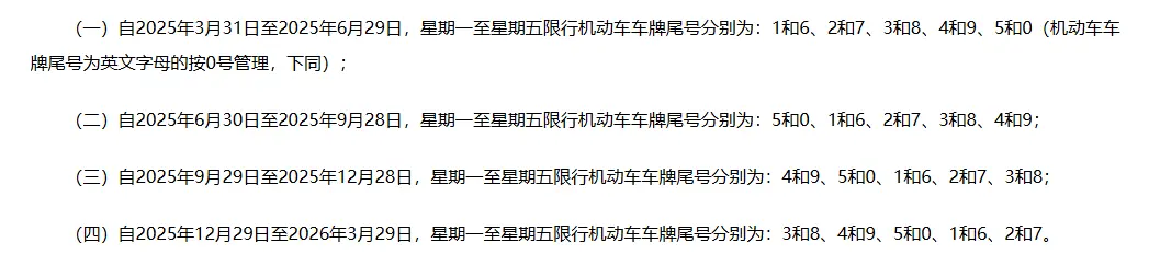 限行表_最新车辆限行规定与查询方法 第1张