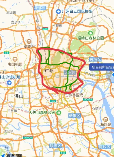广州开四停四详细区域_最新限行地图及范围详解 第1张