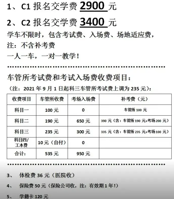 学车报名费全解析_考驾照费用明细与省钱技巧 第1张