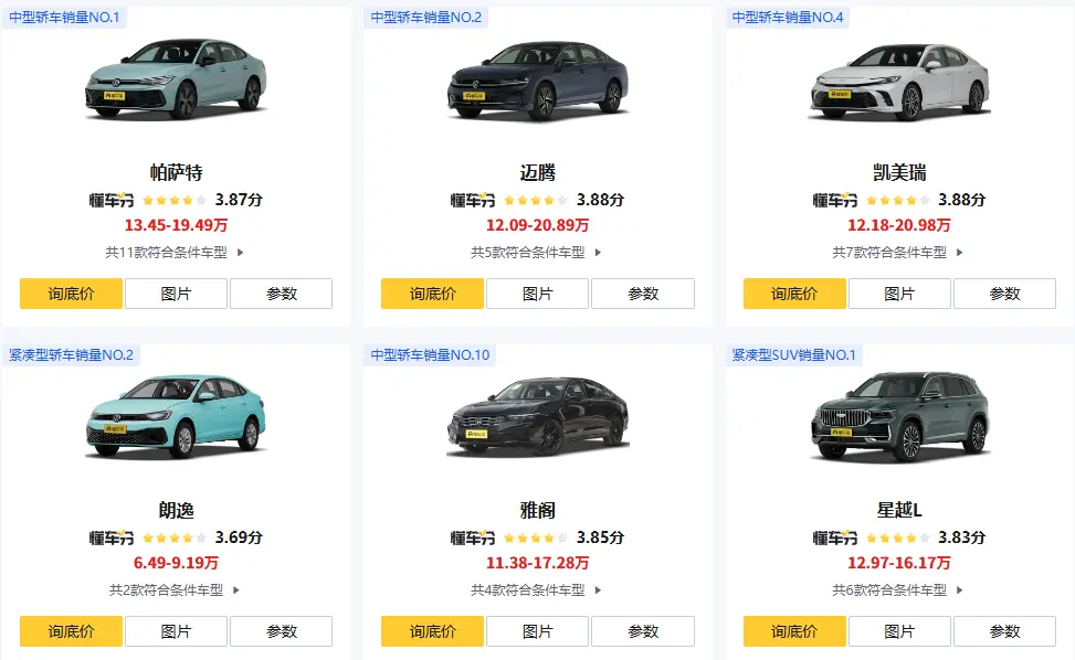 15万左右的车排行榜_2025最值得入手的性价比车型推荐 第1张