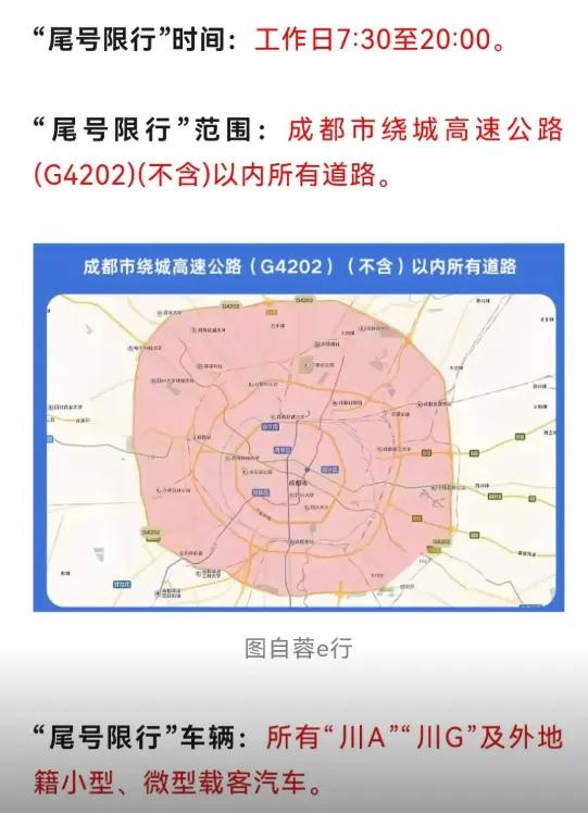 成都限行最新消息_2025年最新限行政策及实施时间 第1张