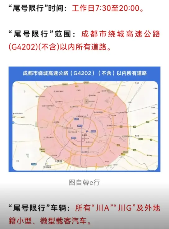 成都限号规定_2025最新限行政策全面解读 第1张