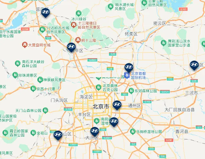 北京现代4S店地址_最新门店位置及联系方式查询 第1张