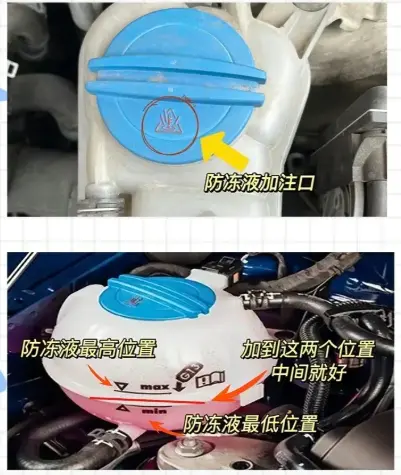 汽车防冻液在什么位置_图解防冻液加注口位置一目了然 第1张