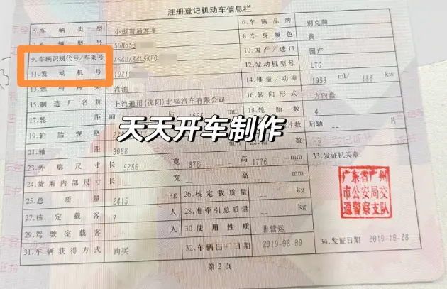机动车登记证书编号_绿本上这个关键号码在哪找 第1张