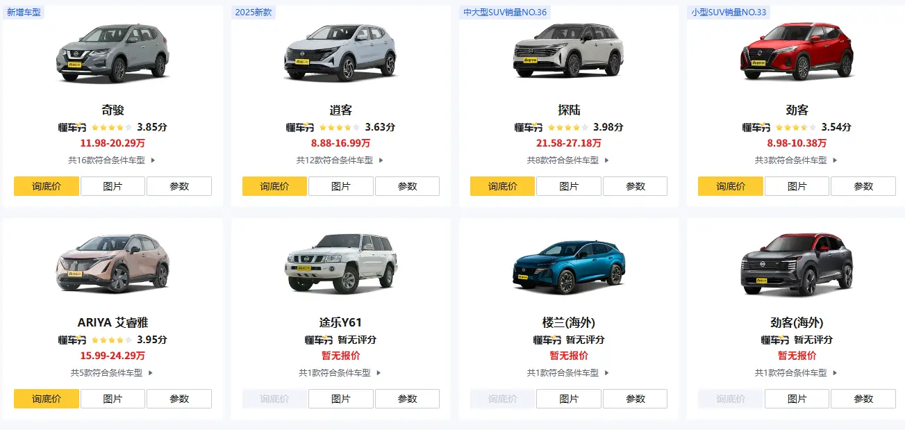 日产SUV全系车型_Nissan品牌SUV大全及日语含义解析 第1张