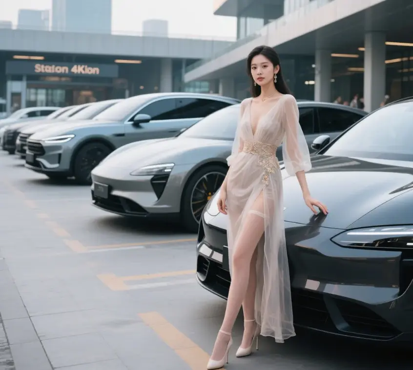 郑州车展模特_靓丽车模与豪车完美同框 第2张