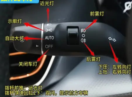 车灯开关与双闪灯使用_安全驾驶必须掌握的正确操作技巧 第1张