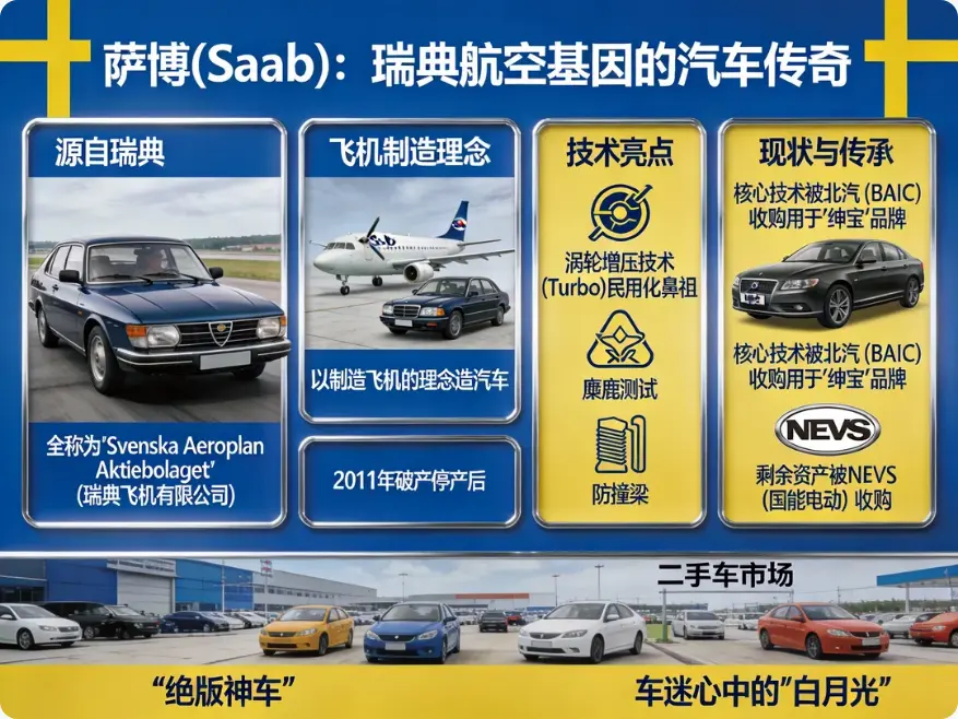 萨博是什么牌子的车:从“贴地飞行”到绝版情怀的传奇 第1张 萨博是什么牌子的车:从“贴地飞行”到绝版情怀的传奇 第1张