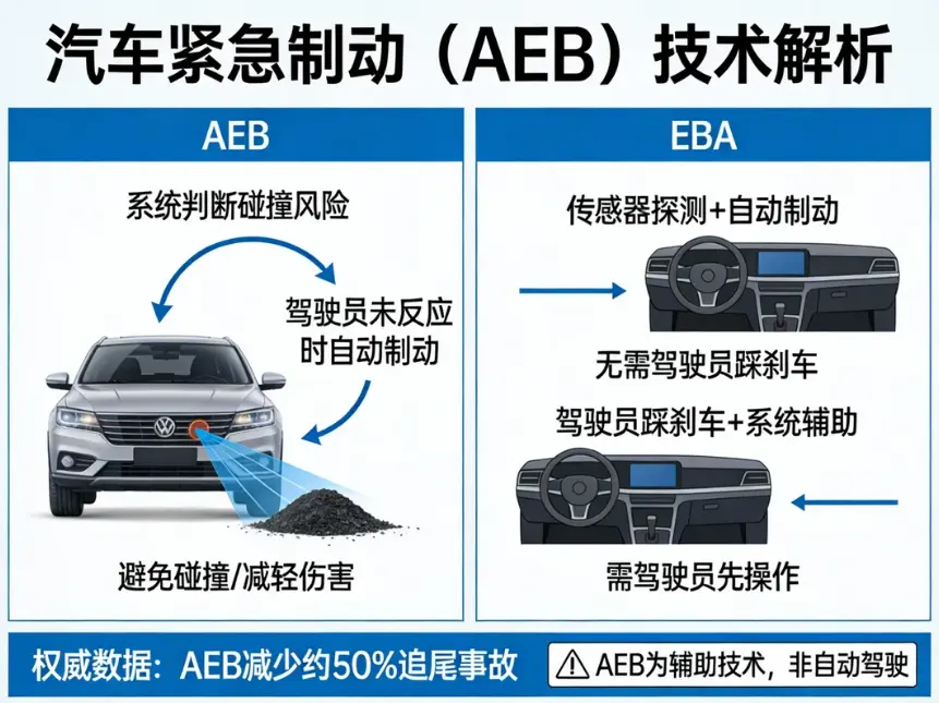 揭秘汽车的“隐形保镖”：什么是汽车紧急制动（AEB）？