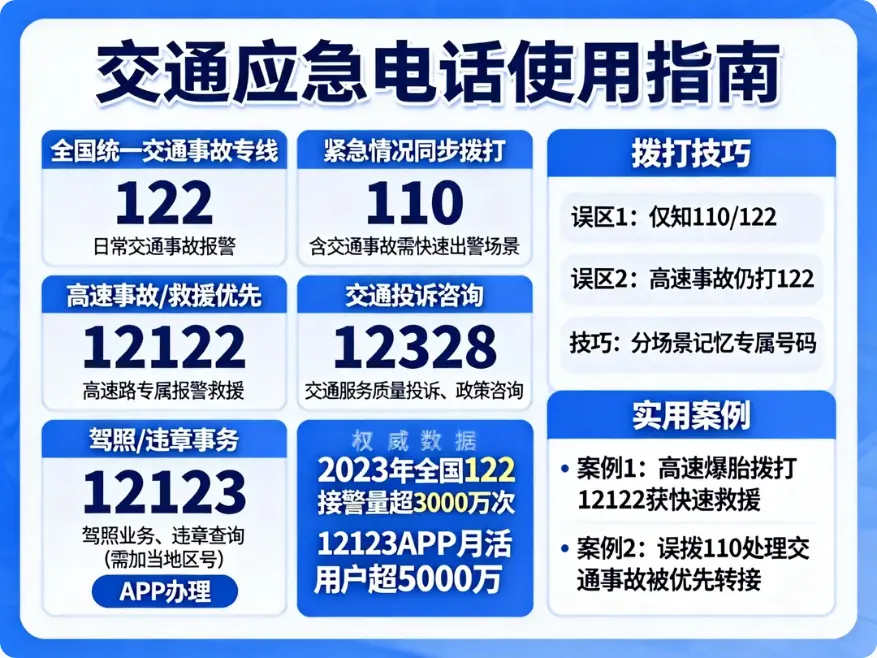 交警电话全攻略：122及相关服务热线实用指南（2025最新版）