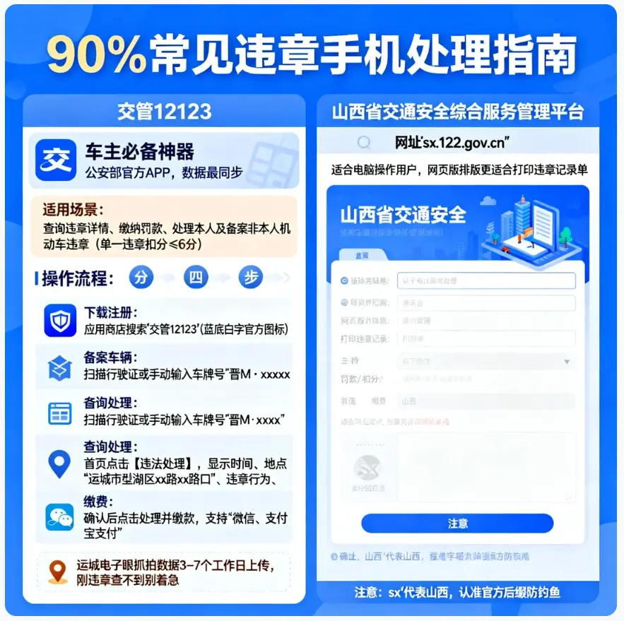 运城车主必读：2025年最新交通违章查询与处理全指南