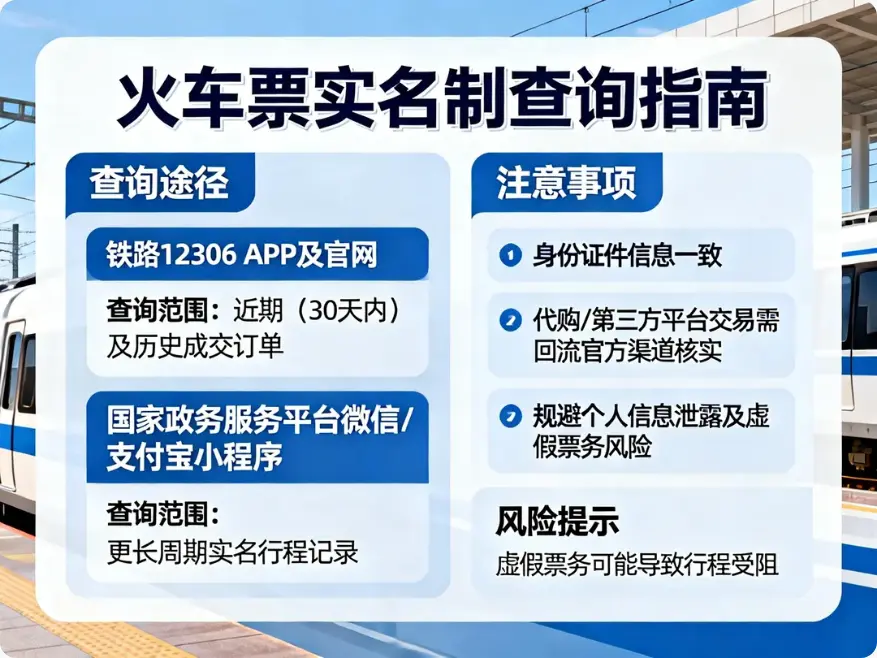 火车票实名制查询全攻略：如何一键调取个人行程记录与实名信息核验？