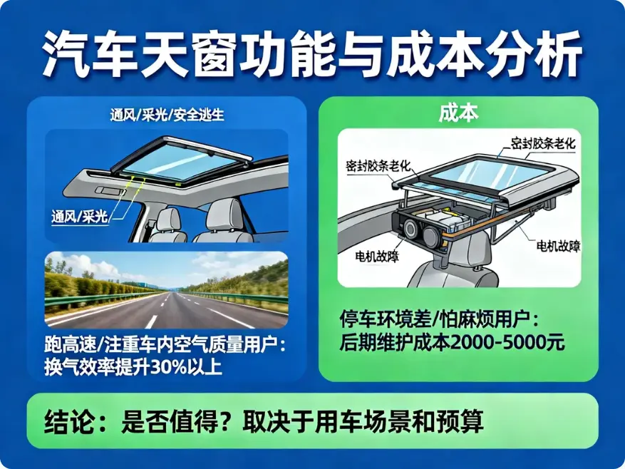 汽车天窗是鸡肋还是真香？一篇讲透天窗的利弊与选购指南