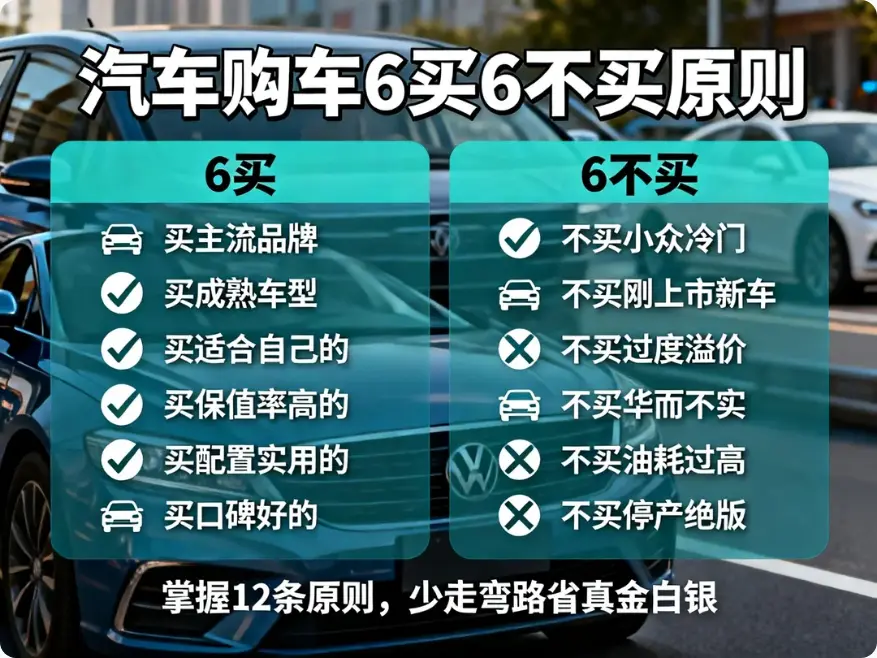 买家用车"6买6不买"原则：老司机总结的购车避坑指南，新手必看
