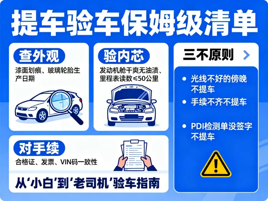 新手提车完全指南：防坑、防忽悠，这份保姆级验车清单请收好！