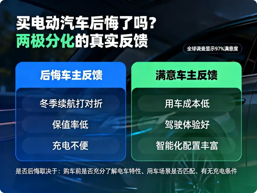 买电动汽车后悔了吗?真实车主反馈与深度调查报告