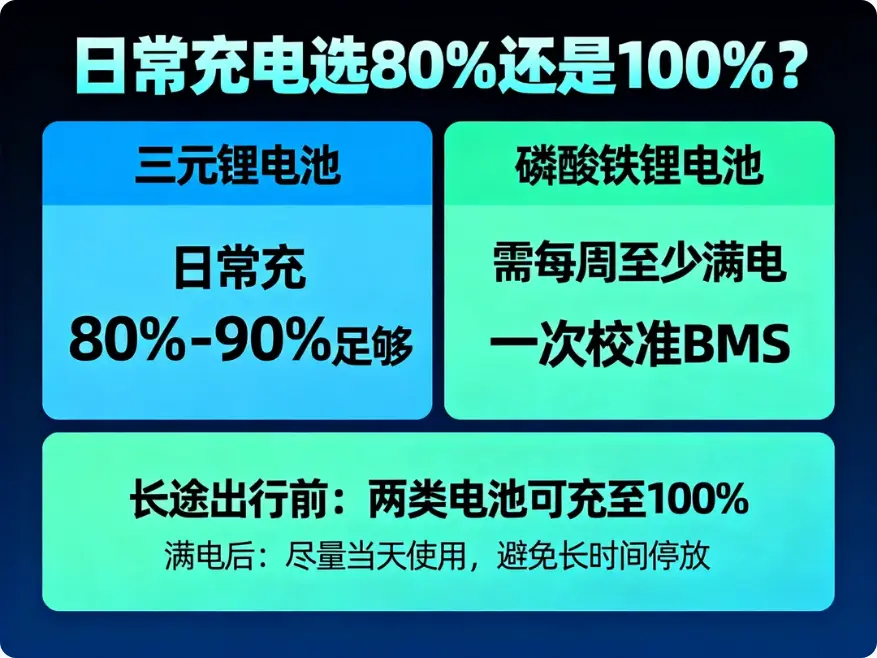 新能源车充电正确方法（80%还是100%）