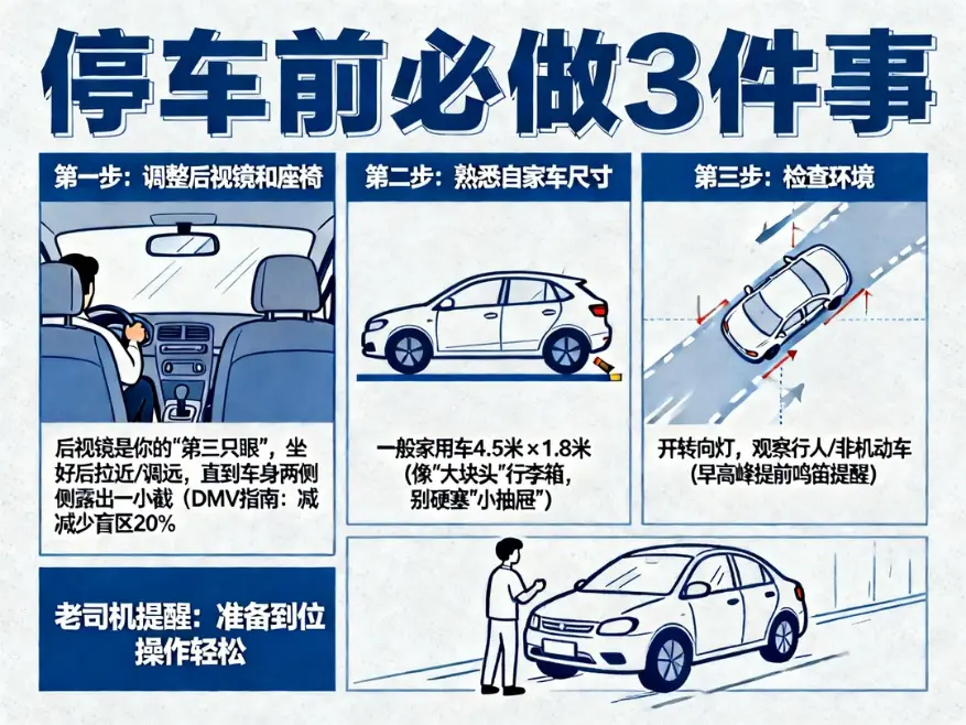 新手开车停车技巧全攻略：零基础入门，一把入位不求人