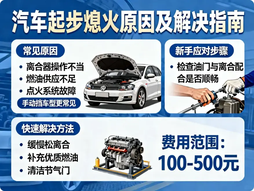 汽车起步熄火怎么办？常见原因分析及实用解决技巧