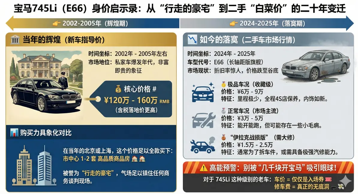 宝马745Li深度解析：从当年“天价”豪车到如今二手“白菜价”，值得入手吗？