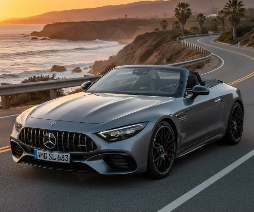 【2024款奔驰SL63 AMG深度解析】200万级豪华敞篷跑车，V8引擎+4MATIC四驱的终极驾驭体验 第3张