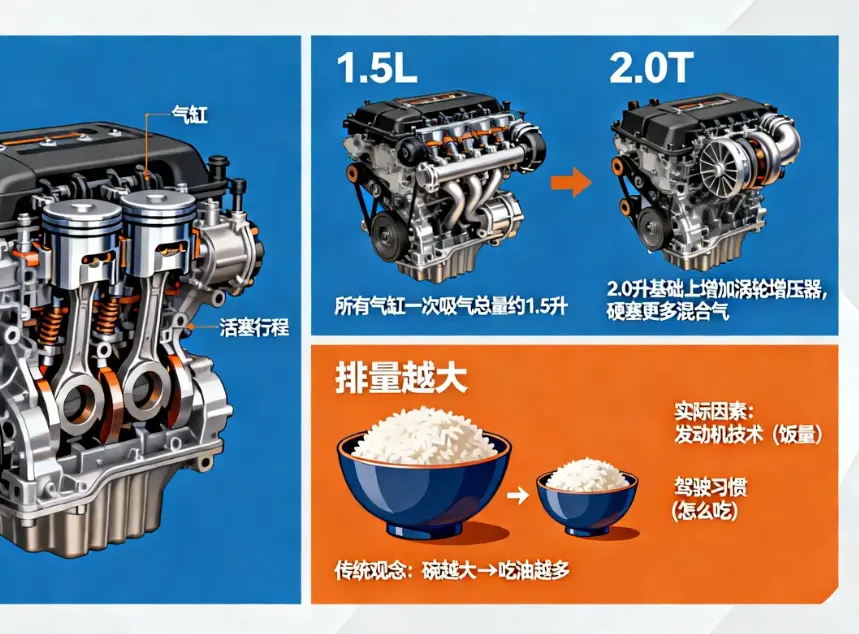 排量与油耗的关系深度解析：从发动机到驾驶习惯，一文读懂如何省油