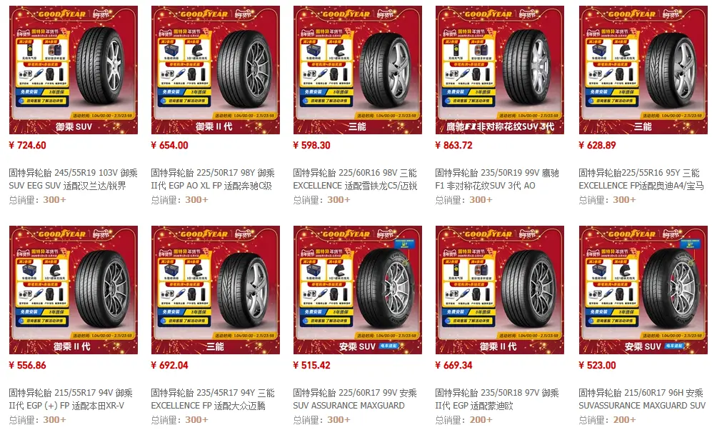固特异轮胎价格多少?2026年最新报价表与热门型号全解析 第3张 固特异轮胎价格多少?2026年最新报价表与热门型号全解析 第3张