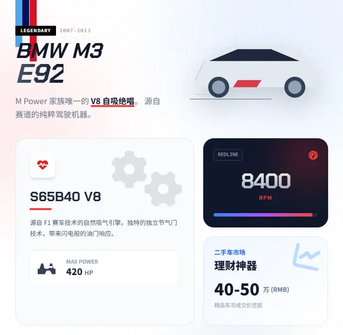 宝马M3 E92：V8自吸的绝唱，内燃机时代的驾驶图腾 第4张