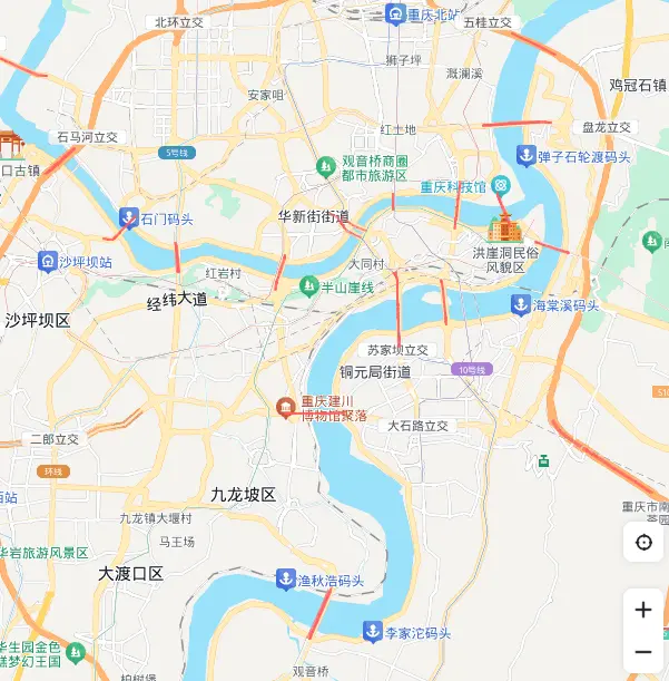 2026年重庆错峰出行桥隧地图