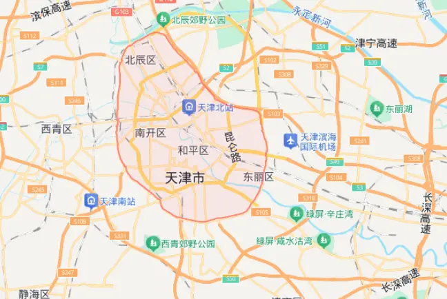 2026年天津限行区域地图