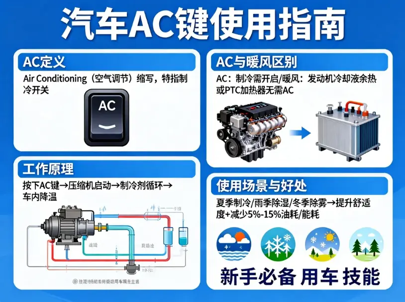 车上的AC是什么意思？老司机都懂的空调使用技巧，新手一看就会 第1张