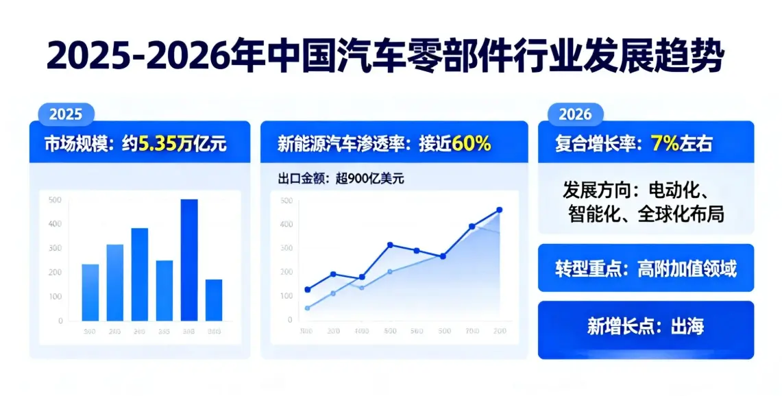 中国汽车零部件行业2026展望：新能源与智能化双驱，规模稳增出海加速 第1张