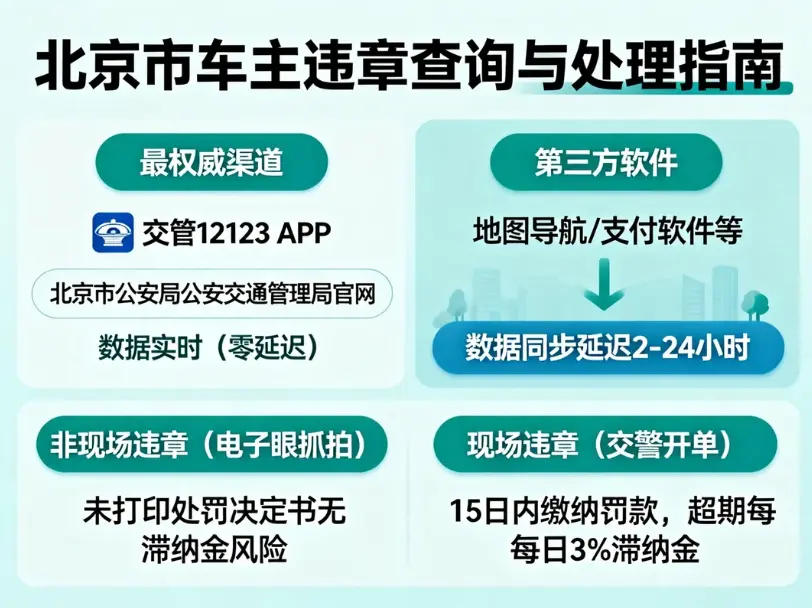 北京车主必读：2026年最新交通违章查询与处理全指南（含避坑误区与滞纳金详解） 第1张