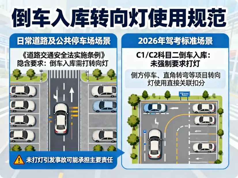倒车入库要打灯吗？法规、驾考与日常实操全解析
