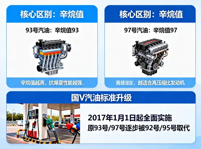 93号汽油与97号汽油的区别：全面解析汽油标号的秘密 第1张