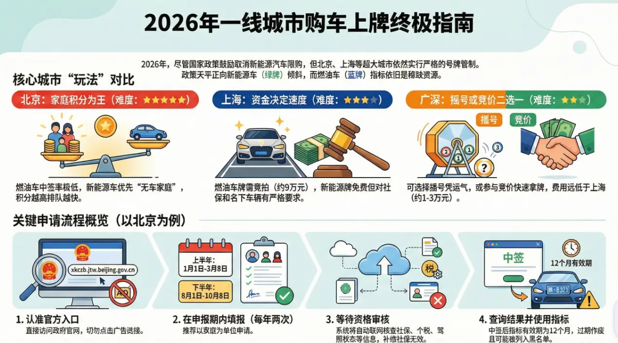 2026年最新版｜网上汽车摇号全指南：从资格审查到中签秘籍，一篇看懂