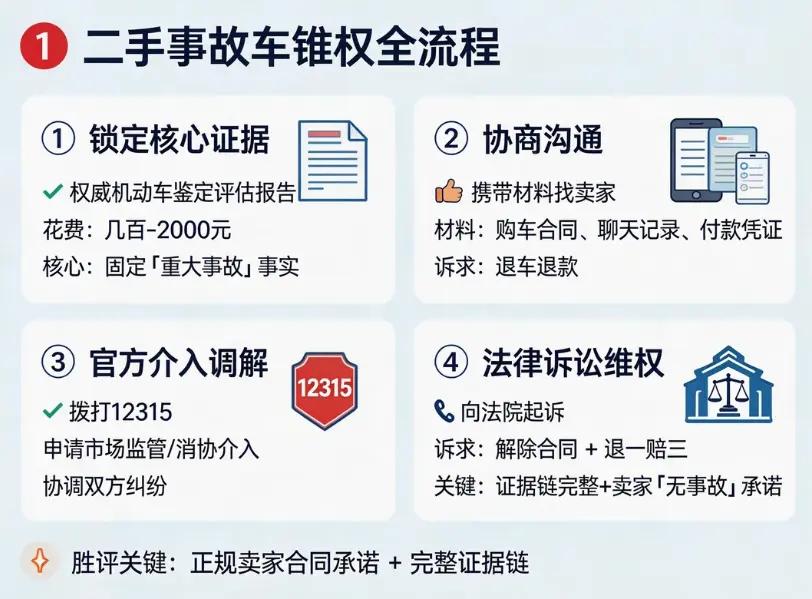 二手车买到事故车，普通人该如何维权？ 第1张