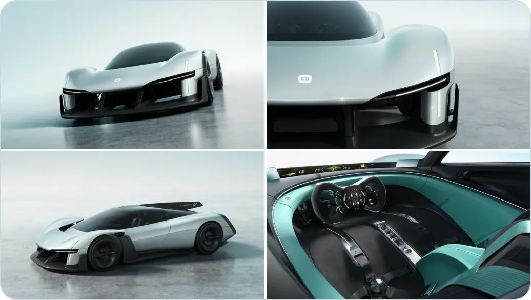 小米Vision GT概念超跑MWC首发亮相：0.29Cd风阻+1.2吨下压力、沙发赛车手座舱 第3张
