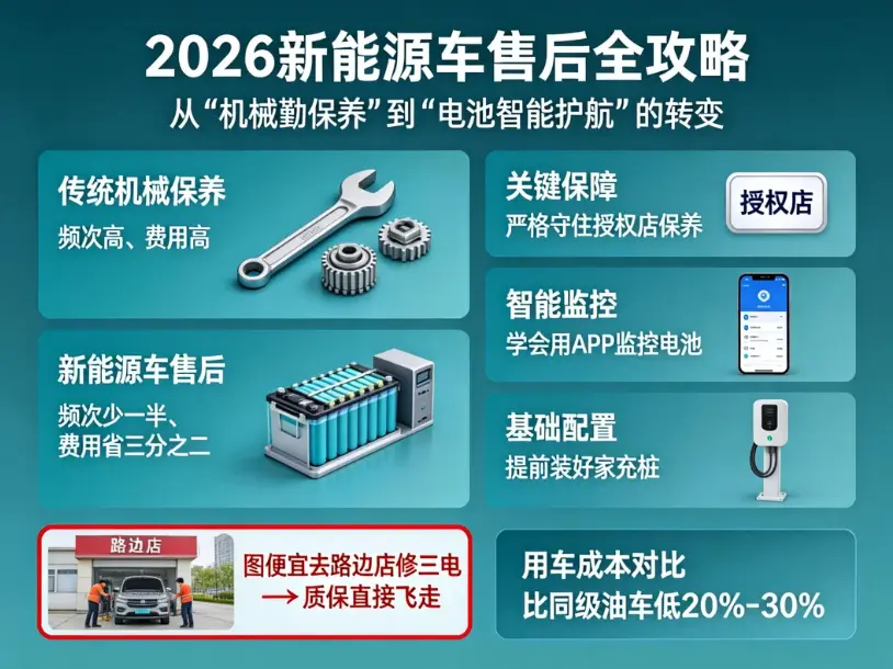 新能源汽车售后服务与燃油车本质区别：2026车主必知的实操注意事项