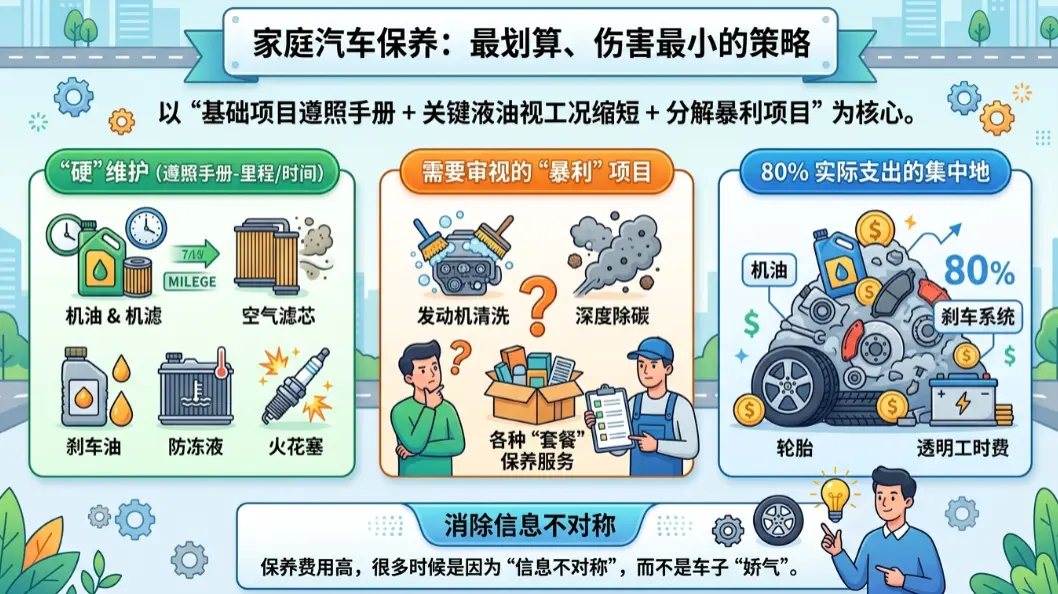 汽车保养（Service）超详细实操清单：一年省下3000元、一次做对不踩坑