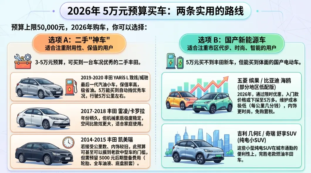 3万到5万能买到丰田新车吗？2026年真实行情揭秘与避坑指南 第1张