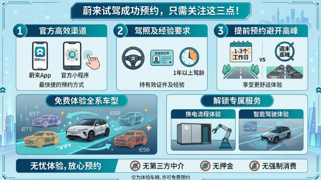 蔚来试驾预约超详细全攻略：完整流程+避坑要点一次成功