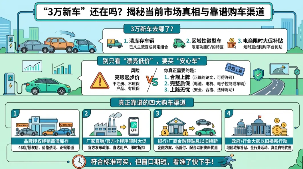 清仓3万以下新车靠谱渠道:2026年还能捡漏吗?超详细避坑与一次成功攻略 第1张 清仓3万以下新车靠谱渠道:2026年还能捡漏吗?超详细避坑与一次成功攻略 第1张